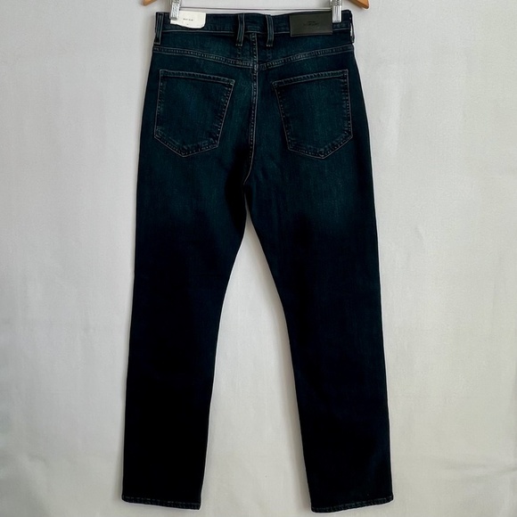 NWT 7 For All Mankind Easy Slim High Rise Blue Jeans Women's Size 31 Ripped Knee - Picture 2 of 12